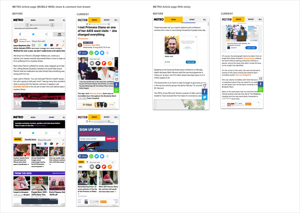 METRO Mobile web - Social Share Tools optimisation